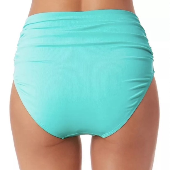 Anne Cole Live in Color Convertible High Waisted Shirred Bottoms - Picture 2 of 4